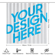 Charger l'image dans la galerie, Ensemble de tapis de salle de bain 4 pièces, Rideau de douche / Tapis / Tapis de sol pour salle de bain en forme de U / Couverture de couvercle de toilette personnalisé avec photo logo texte motif