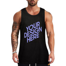 Charger l'image dans la galerie, Débardeur de sport tank top 100% coton pour homme personnalisé avec photo logo texte motif