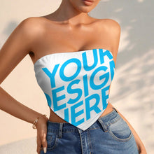 Charger l'image dans la galerie, Haut bandeau femme sans couture bustier tube top crop top personnalisé avec photo motif texte (conception une image)