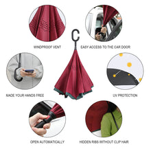 Charger l'image dans la galerie, Parapluie à ouverture inversé personnalisé avec photo motif image logo texte