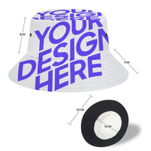 Charger l'image dans la galerie, Chapeau de pêcheur / chapeau bob adulte homme femme pliable original personnalisé avec photo image logo texte motif (Impression d'image unique)