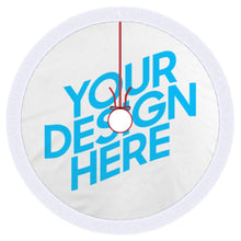 Charger l'image dans la galerie, Jupe de sapin de Noël à franges blancs JJ0525010 impression personnalisée avec motif photo logo texte