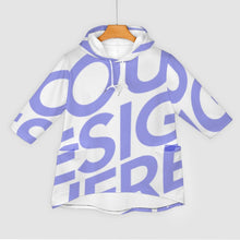 Charger l'image dans la galerie, Hoodie Sweat Pull à capuche à manches 3/4 femmes personnalisé avec photo logo texte motif (impression d'image unique)