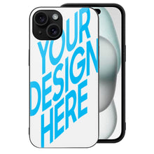 Charger l'image dans la galerie, Coque de téléphone en verre iPhone 15 / 15 Plus / 15 Pro / 15 Pro Max personnalisé avec photo motif texte