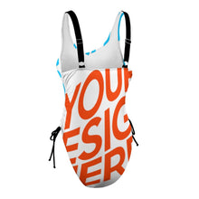 Charger l'image dans la galerie, Maillot de bain une pièce pour femme LT3155 personnalisé avec photos motif texte Logo (conception multi-images)