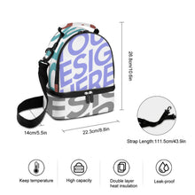 Charger l'image dans la galerie, Sac à repas / Sac double compartiment personnalisé avec photo logo texte motif (Impression des multi-images)