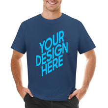 Charger l'image dans la galerie, T-shirt tee shirt à manches courtes en col rond homme imprimé recto-verso personnalisé avec photo logo texte motif