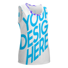 Charger l'image dans la galerie, Gilet tank top col rond ample femme YB personnalisé avec photo logo texte motif (impression d’image unique)