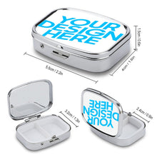 Charger l'image dans la galerie, Boîte à pilules pilulier carré en metal personnalisé avec photo motif logo texte