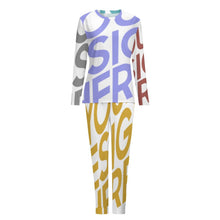 Charger l'image dans la galerie, Ensembles pyjama peignoir chemise de nuit femme BTZ personnalisé avec photo prénom (conception multi-images)