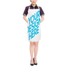 Charger l'image dans la galerie, Tablier de cuisine sans poches pour femme homme personnalisé avec photo motif logo texte