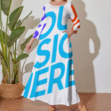 Charger l'image dans la galerie, Robe ample à manches longues et col rond de grande taille A120 Personnalisé (Fat Model Conception multi-images)