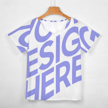 Charger l'image dans la galerie, Impression d'image unique T-shirt BBT manches courtes irreguliers personnalisé avec photo logo texte motif