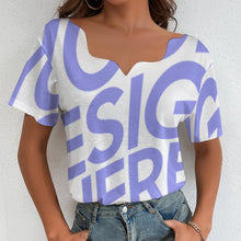 Charger l'image dans la galerie, Impression d'image unique T-shirt BBT manches courtes irreguliers personnalisé avec photo logo texte motif