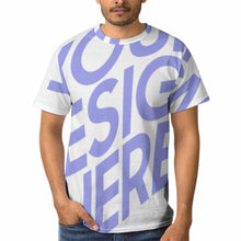 Charger l'image dans la galerie, T-shirt tee shirt manches courtes entièrement imprimé pour hommes personnalisé avec photo et texte