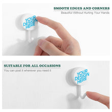 Charger l'image dans la galerie, Crochet adhésif circulaire / Crochet rond moderne simple en plastique personnalisé avec photo image logo motif texte (10 images mêmes impression)