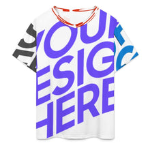 Charger l'image dans la galerie, T-shirt col V classique pour homme J66T personnalisée avec prénom motif texte (conception multi-images)