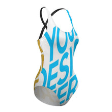 Charger l'image dans la galerie, Bodysuit maillot de bain une pièce moderne sexy femme LT3150 personnalisé avec photo motif texte logo (conception multi-images)