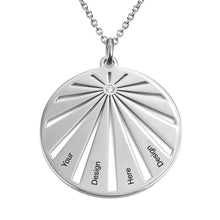 Charger l'image dans la galerie, Collier "rond" chaîne familiale avec pendentif X0010 gravure personnalisé avec prénom texte