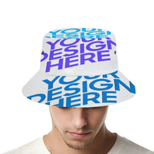 Charger l'image dans la galerie, Chapeau de pêcheur / chapeau bob homme femme chic tendance avec cinq images personnalisé avec photo logo texte motif