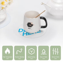 Charger l'image dans la galerie, Sous-verre silicone rond personnalisé avec photo image et texte