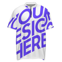 Charger l'image dans la galerie, T-shirt de course pour hommes à manches courtes avec zip MXLD005 personnalisé avec photo texte prénom