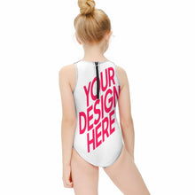Charger l'image dans la galerie, Maillot de bain une pièce fille NT032 personnalisé avec photo motif texte (conception multi-images)