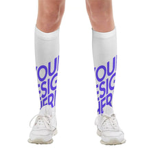Charger l'image dans la galerie, Chaussettes longues de sport pour femmes / hommes avec impression all-over personnalisée avec photo motif texte