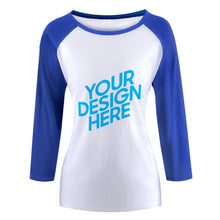 Charger l'image dans la galerie, T-Shirt Femme personnalisé Raglan à manches moyennes