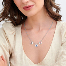 Charger l'image dans la galerie, Collier pendentif pierre de naissance X0084 pour femme gravure personnalisé avec prénom