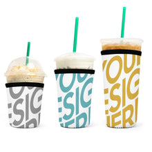 Charger l'image dans la galerie, Manchons Isolés 3 pièces pour Tasse à café Réutilisable Personnalisé avec Photo Logo Motif Texte