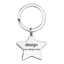 Charger l'image dans la galerie, Boucle clé en métal (5 formes au choix) porte-clés personnalisé avec texte prénom nombre