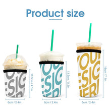 Charger l'image dans la galerie, Manchons Isolés 3 pièces pour Tasse à café Réutilisable Personnalisé avec Photo Logo Motif Texte