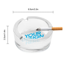 Charger l'image dans la galerie, Cendrier en verre avec tapis antidérapant personnalisé avec photo texte logo