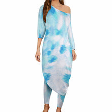 Charger l'image dans la galerie, Ensemble de chemise à épaules dénudées 2 pièces femme chic VTZ personnalisé avec photo logo texte motif