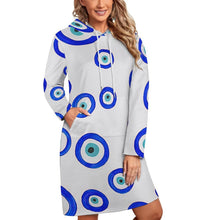 Charger l'image dans la galerie, Robes Sweat Longues avec poche pour femmes SDS003 personnalisé avec photo logo texte motif (impression des multi-images)