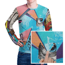 Charger l'image dans la galerie, Sweatshirt chemise tee shirt à manches longues homme avec poche ELREV2 personnalisé avec photo logo texte motif (Impression des multi-images)