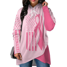 Charger l'image dans la galerie, Sweat pull à capuche long Sweatshirt Ourlet Irrégulier pour femme personnalisé avec photo logo texte motif (impression des multi-images)