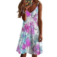 Charger l'image dans la galerie, Impression d'image unique Robe longue à bretelles Robe midi à bretelles fines AJQ personnaliser avec photos motif texte logo