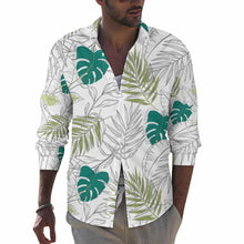 Charger l'image dans la galerie, Chemise à manches longues à revers décontracté avec poches pour hommes AY007 personnalisé avec photo logo texte motif (Impression d'image unique)