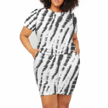 Charger l'image dans la galerie, Impression d’image unique Grande taille Ensemble ensemble short t shirt femme NTZ personnalisé avec photo logo texte motif