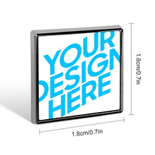 Charger l'image dans la galerie, Badges de forme carrée en métal personnalisés avec photos texte logo