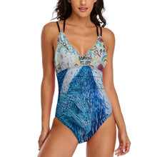 Charger l'image dans la galerie, Maillot de bain 1 pièce femme LT3154 personnalisé avec photo texte (conception multi-images)