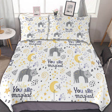 Charger l'image dans la galerie, Housse de couette ensemble trois pièces de literie personnalisée prénom et photo