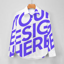 Charger l'image dans la galerie, Chemise blouse manches longues femme imprimée personnalisée avec photo texte motif (conception une image)