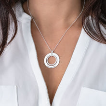 Charger l'image dans la galerie, Collier X0080 en argent sterling 925 / cuivre avec zircon cubique rond personnalisé pour femme gravure avec texte prénom