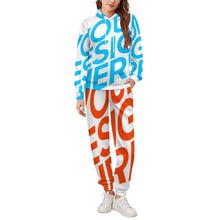 Charger l'image dans la galerie, Ensembles sweat-shirt et pantalons de survêtement pour femmes et hommes personnalisé avec photo texte prénom (conception une image)