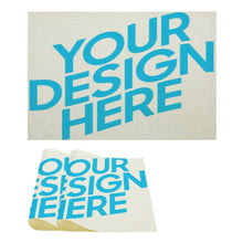 Charger l'image dans la galerie, Napperon table tapis assiette en lin moderne personnalisé avec photo motif logo texte