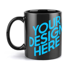Charger l'image dans la galerie, Mug / Tasse a cafe noir en céramique personnalisé avec photo logo texte motif