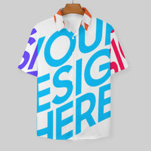 Charger l'image dans la galerie, Chemise manches courtes sans poche pour homme AY005 personnalisé avec photo texte prénom
